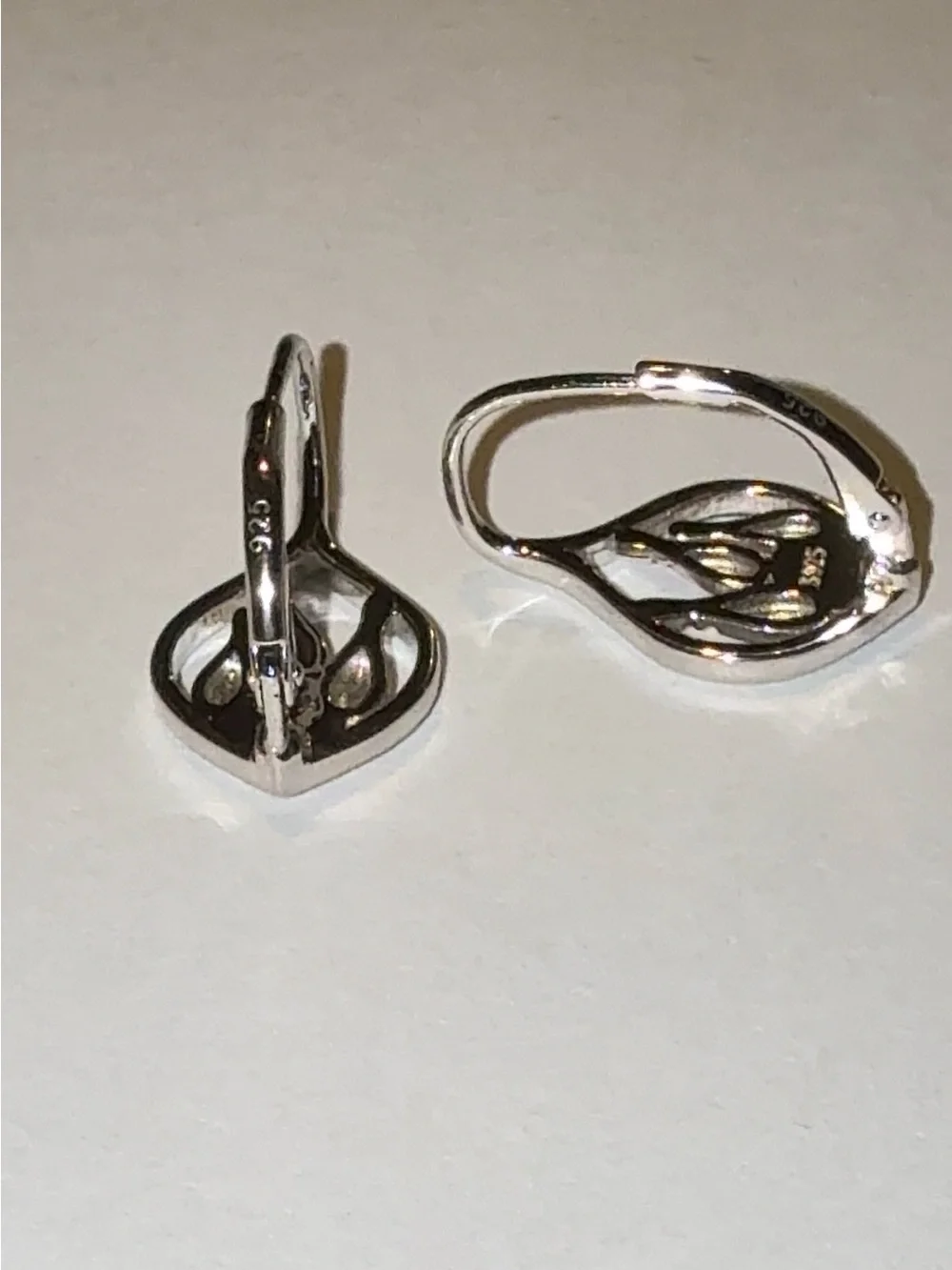 925 Sterling Silver Bowling Pin and Ball Earrings Huggies with Zirconia